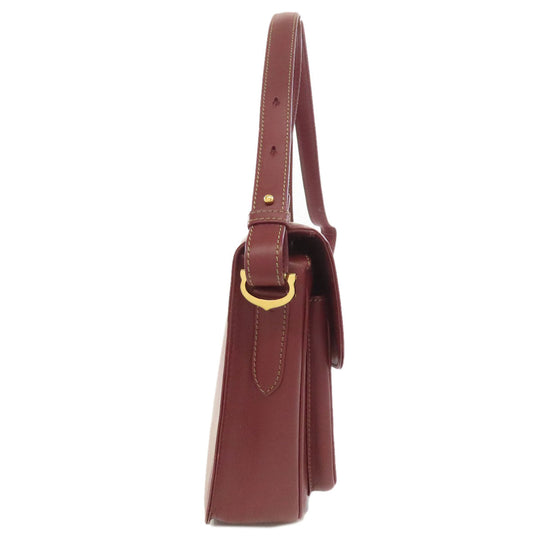 CARTIER Shoulder Bag Calfskin Red Must Line