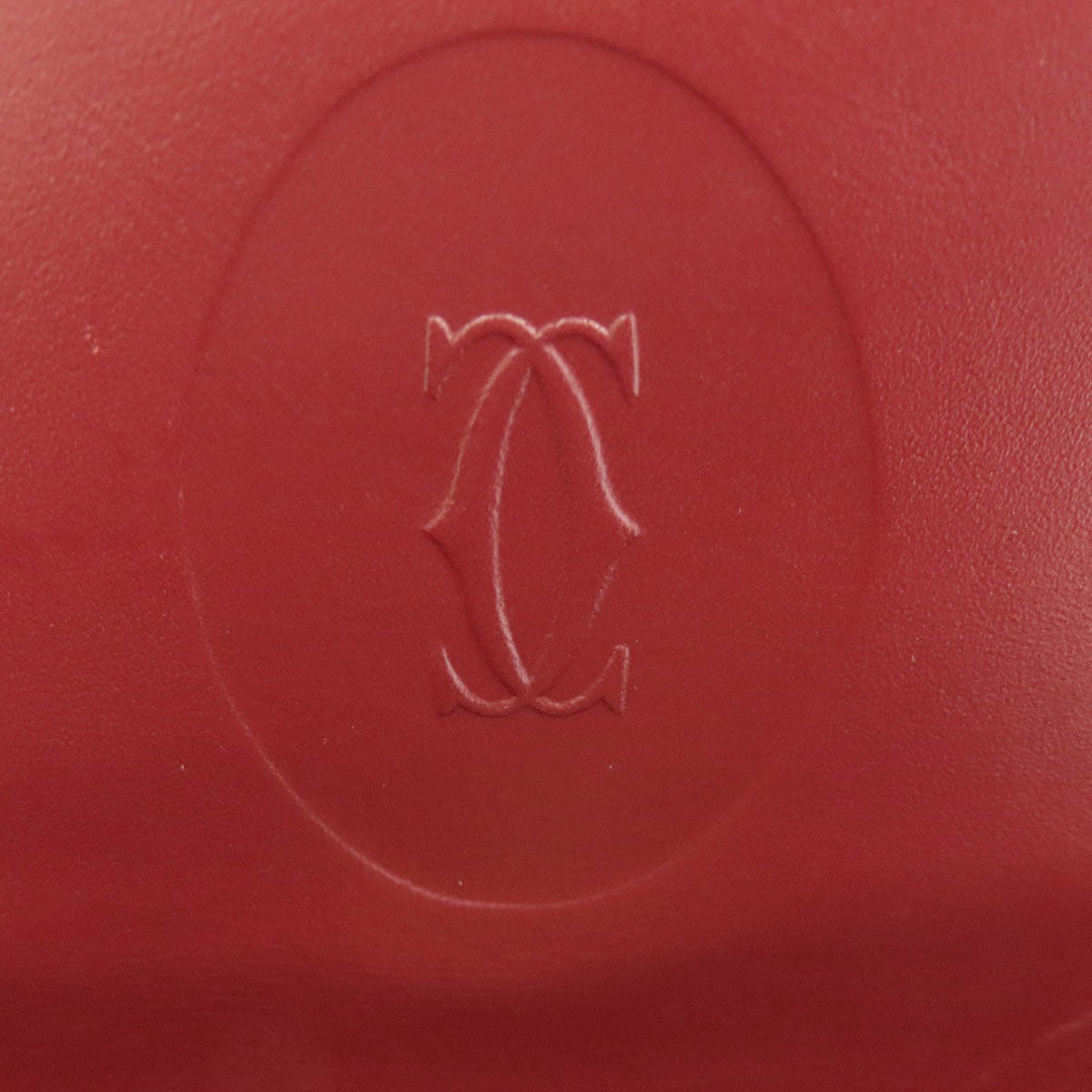 CARTIER Shoulder Bag Calfskin Red Must Line