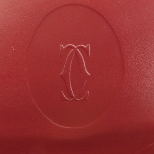 CARTIER Shoulder Bag Calfskin Red Must Line