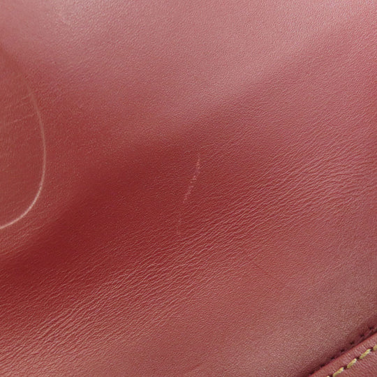 CARTIER Shoulder Bag Calfskin Red Must Line