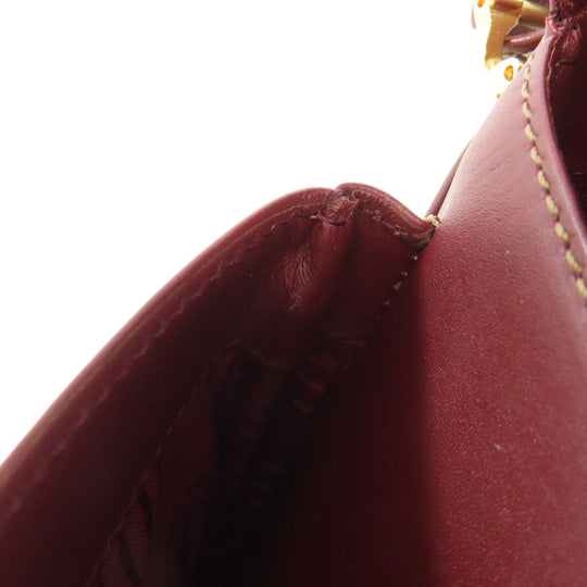 CARTIER Shoulder Bag Calfskin Red Must Line