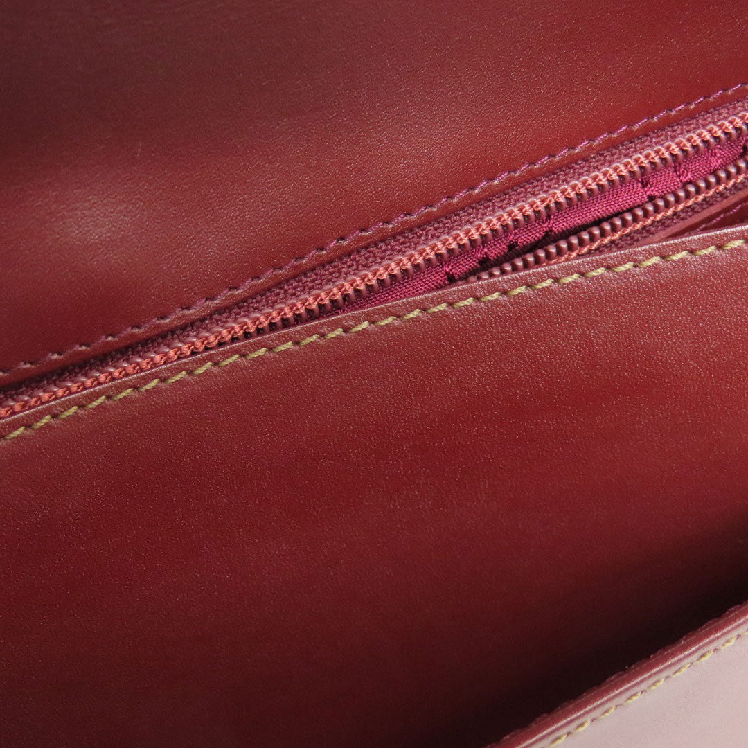 CARTIER Shoulder Bag Calfskin Red Must Line