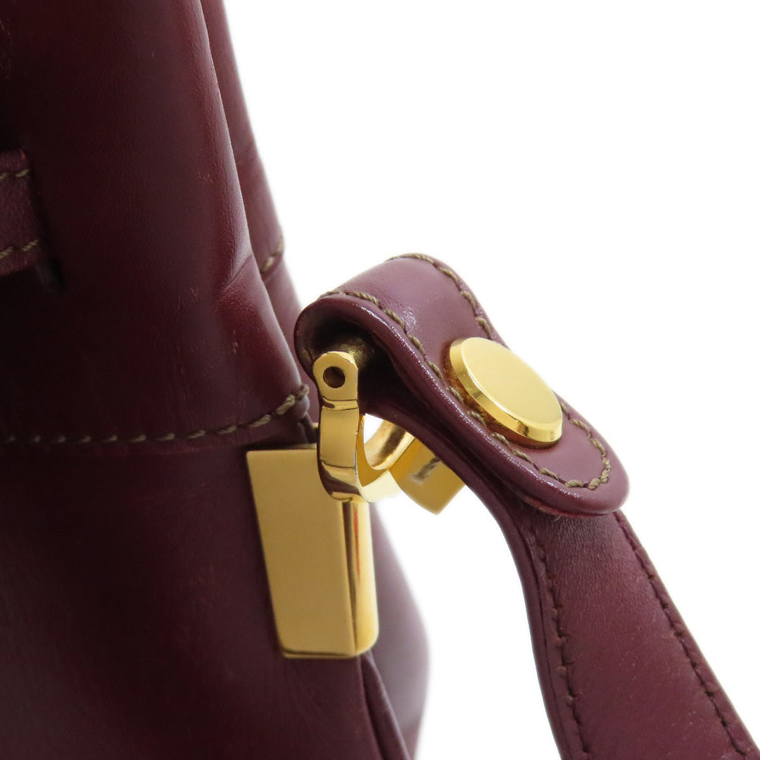 CARTIER Shoulder Bag Calfskin Red Must Line