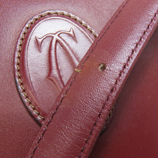 CARTIER Shoulder Bag Calfskin Red Must Line