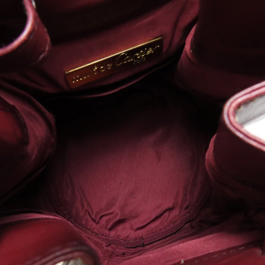 CARTIER Shoulder Bag Calfskin Red Must Line