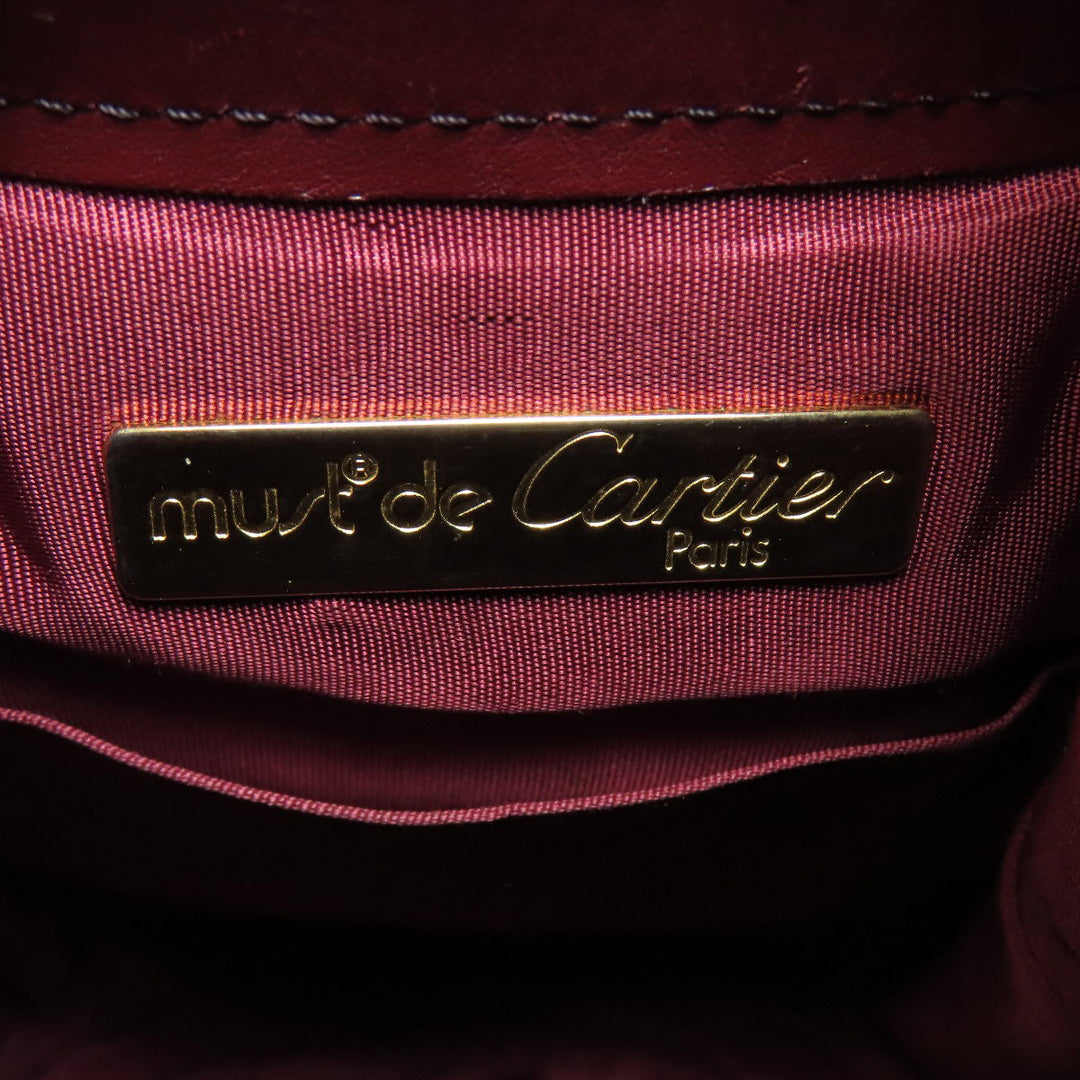 CARTIER Shoulder Bag Calfskin Red Must Line