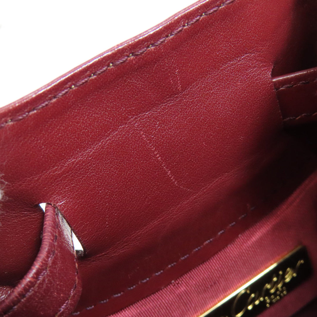 CARTIER Shoulder Bag Calfskin Red Must Line