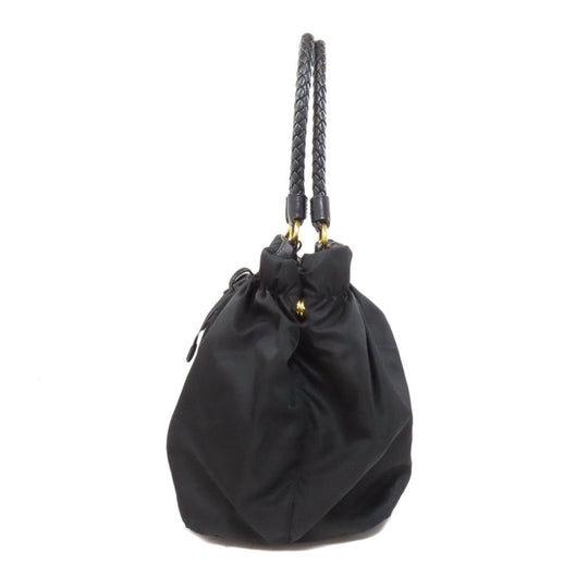 PRADA Tote Bag Nylon black logo 2WAY