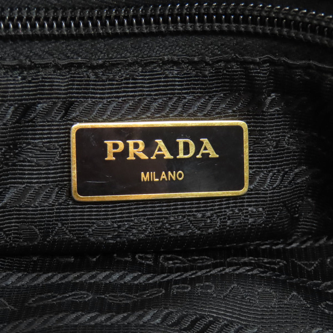 PRADA Tote Bag Nylon black logo 2WAY