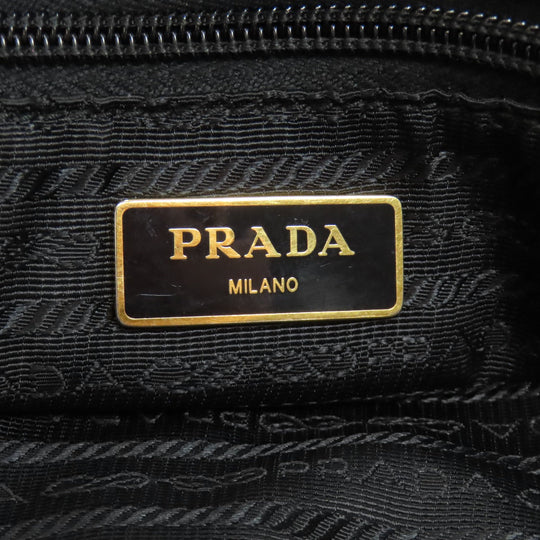 PRADA Tote Bag Nylon black logo 2WAY