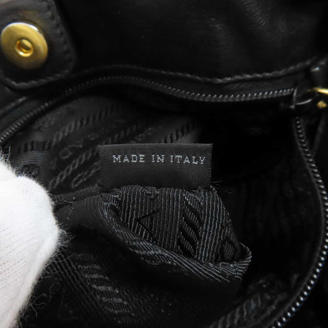 PRADA Tote Bag Nylon black logo 2WAY