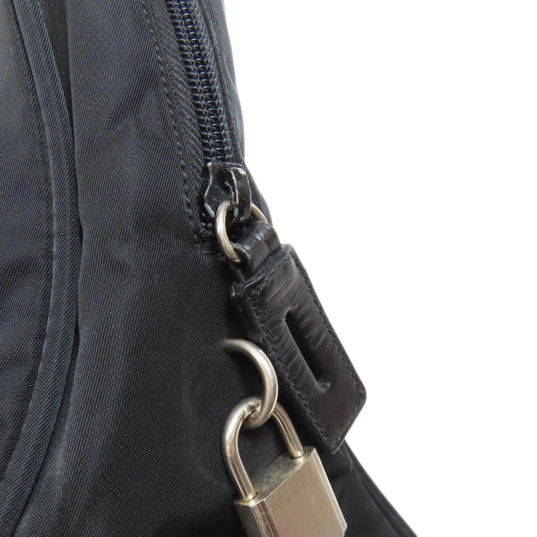 PRADA Tote Bag Nylon black logoMetal