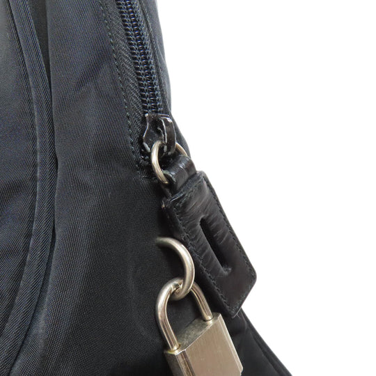 PRADA Tote Bag Nylon black logoMetal