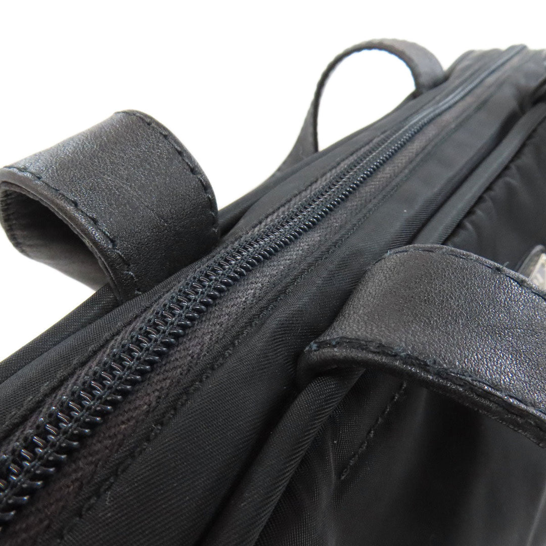 PRADA Tote Bag Nylon black logoMetal