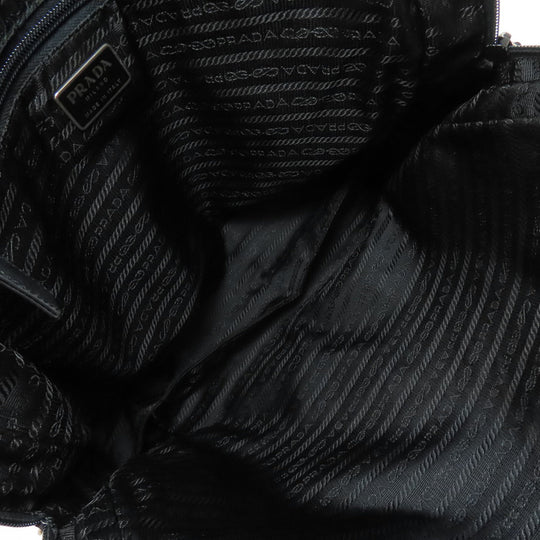 PRADA Tote Bag Nylon black logoMetal