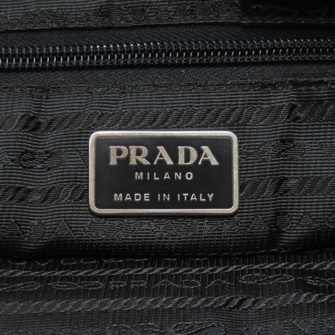 PRADA Tote Bag Nylon black logoMetal