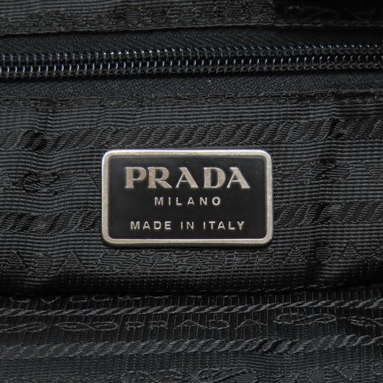PRADA Tote Bag Nylon black logoMetal