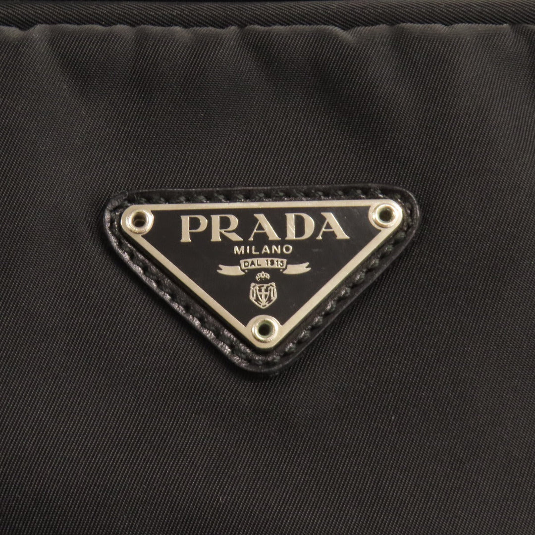 PRADA Tote Bag Nylon black logoMetal