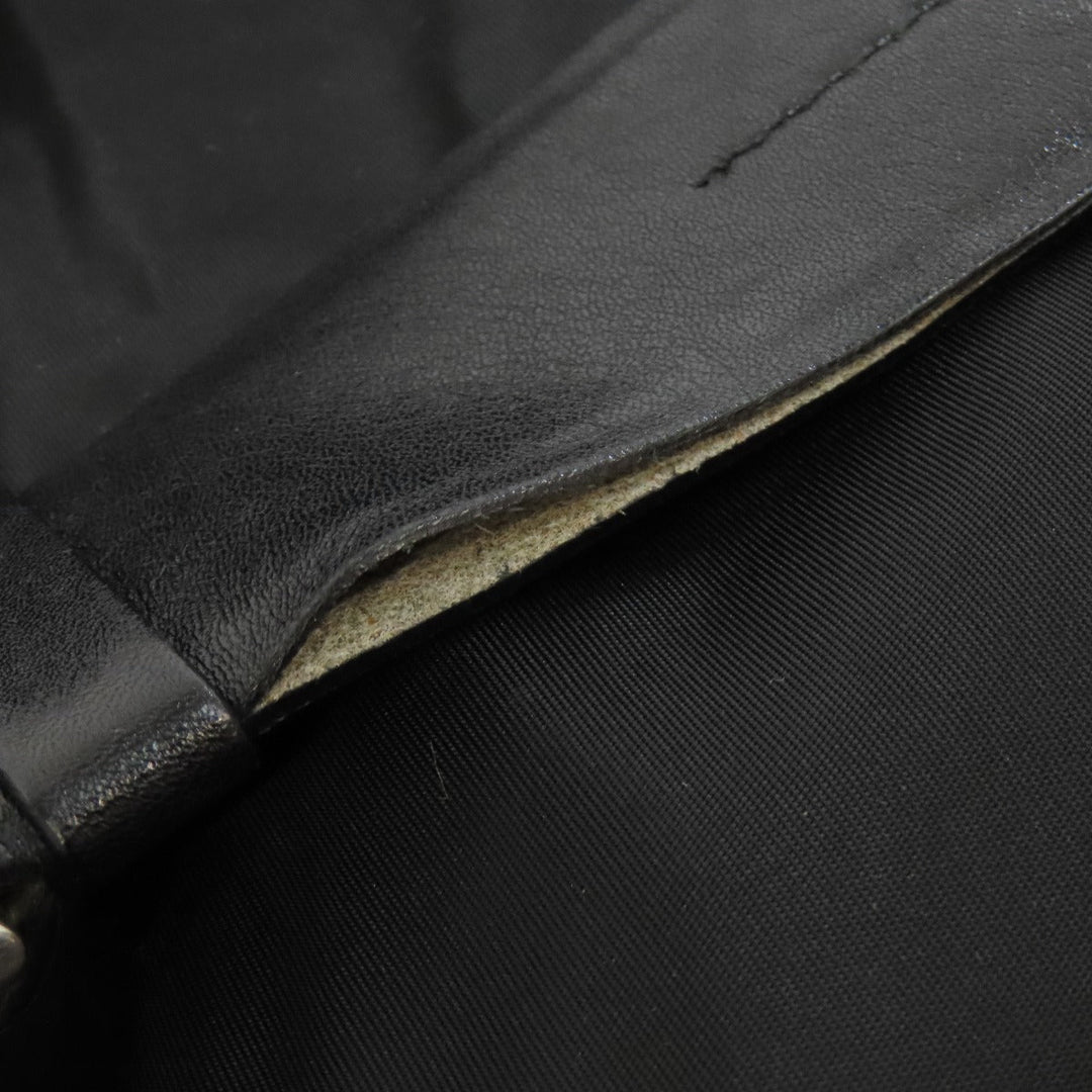 PRADA Shoulder Bag BR0414 Nylon black one belt logoMetal