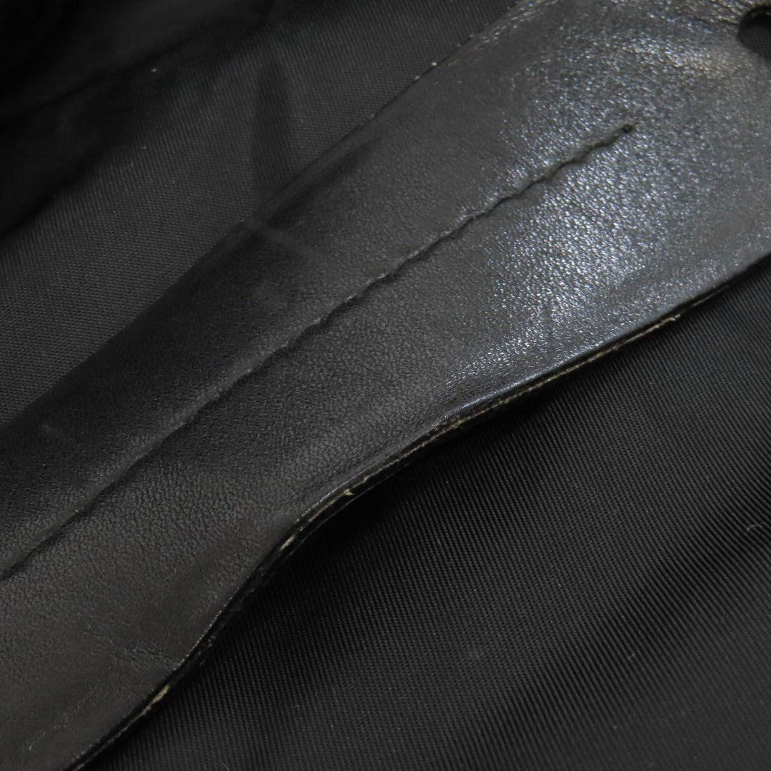 PRADA Shoulder Bag BR0414 Nylon black one belt logoMetal