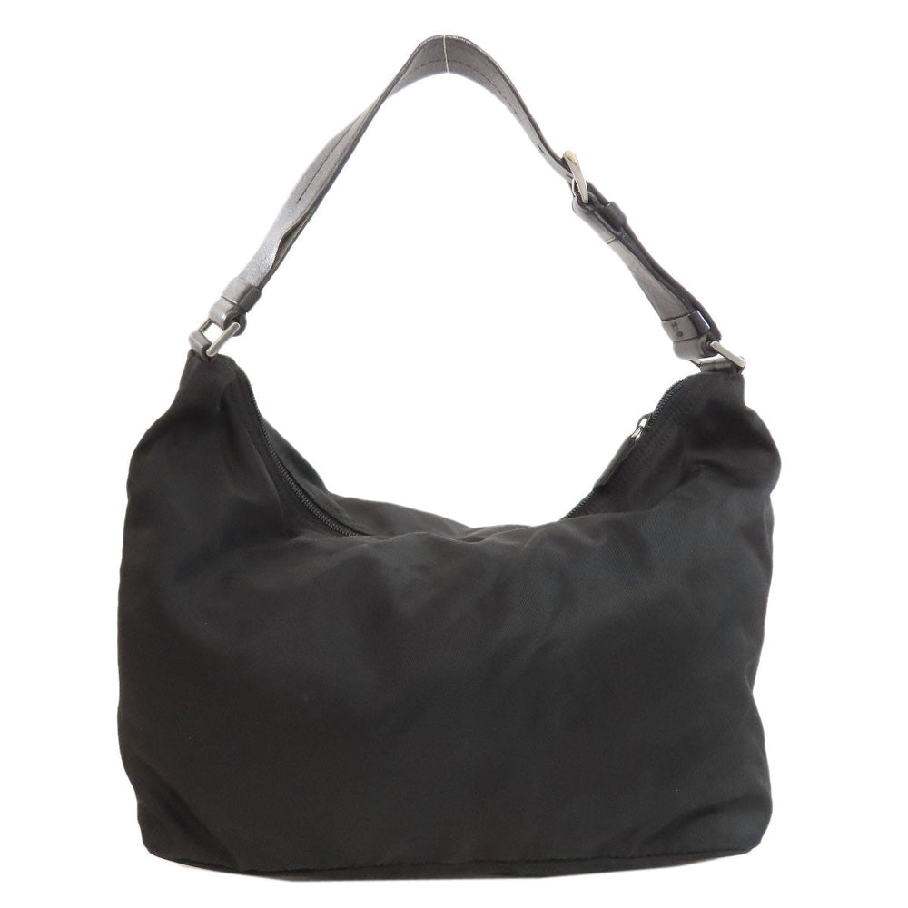 PRADA Shoulder Bag BR0414 Nylon black one belt logoMetal