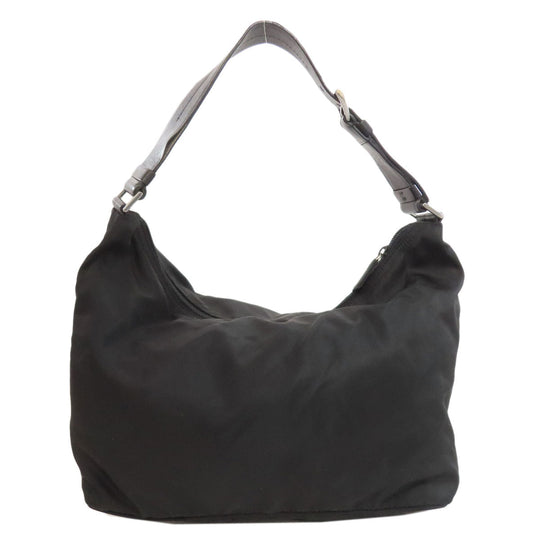 PRADA Shoulder Bag BR0414 Nylon black one belt logoMetal