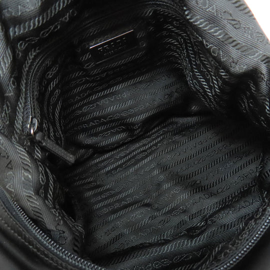 PRADA Shoulder Bag BR0414 Nylon black one belt logoMetal