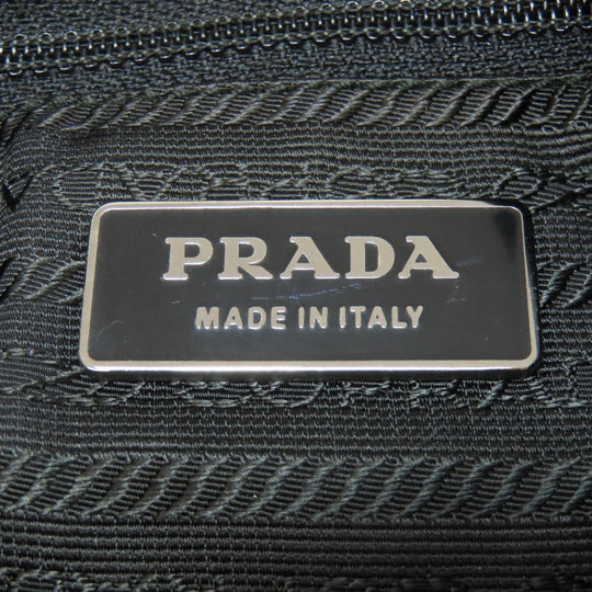 PRADA Shoulder Bag BR0414 Nylon black one belt logoMetal