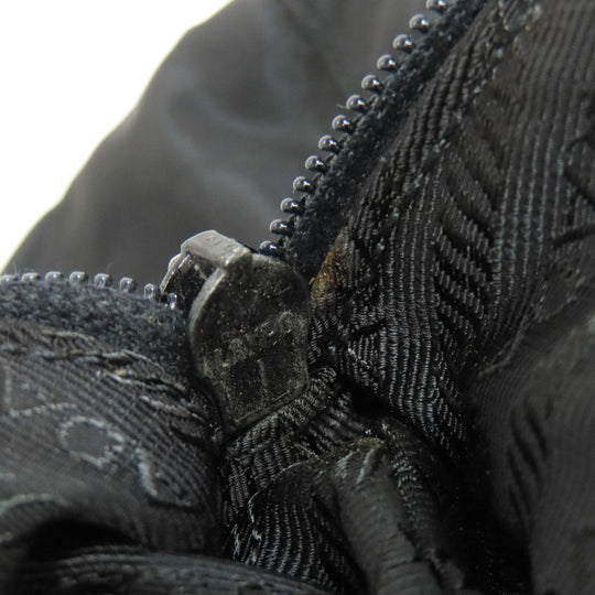 PRADA Shoulder Bag BR0414 Nylon black one belt logoMetal