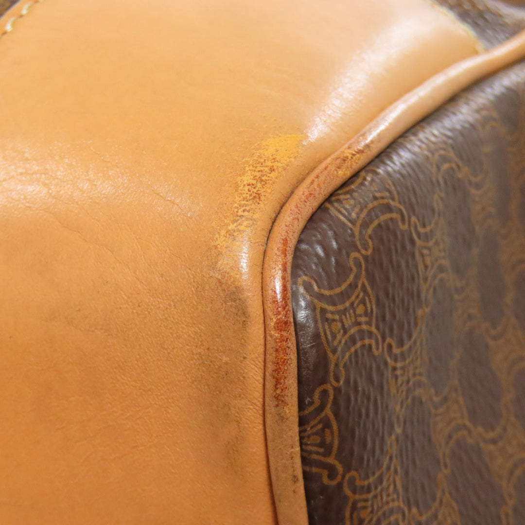 CELINE Boston Duffel bag PVC Brown Macadam Pattern Women Used Authentic