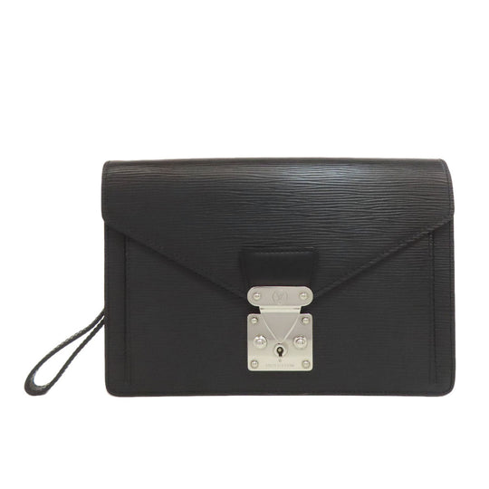 LOUIS VUITTON business bag M52762 Epi black Pochette Serie Dragonne mens Used Authentic