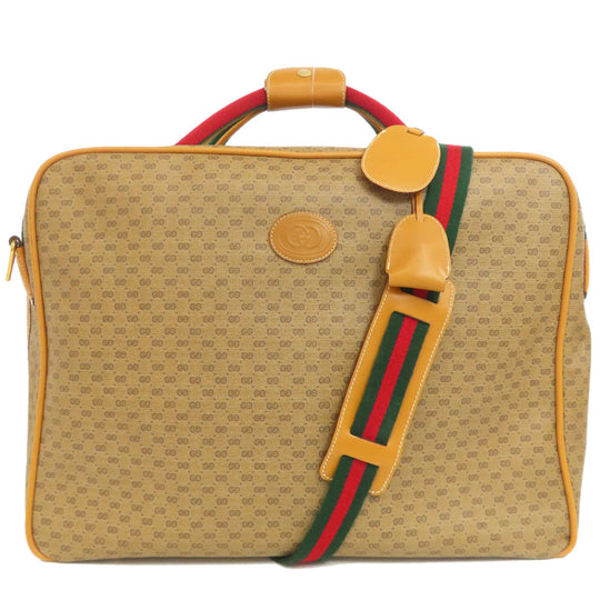 GUCCI Boston Duffel bag 012・39・4863 PVC Brown Old Gucci Sherry Line 2WAY