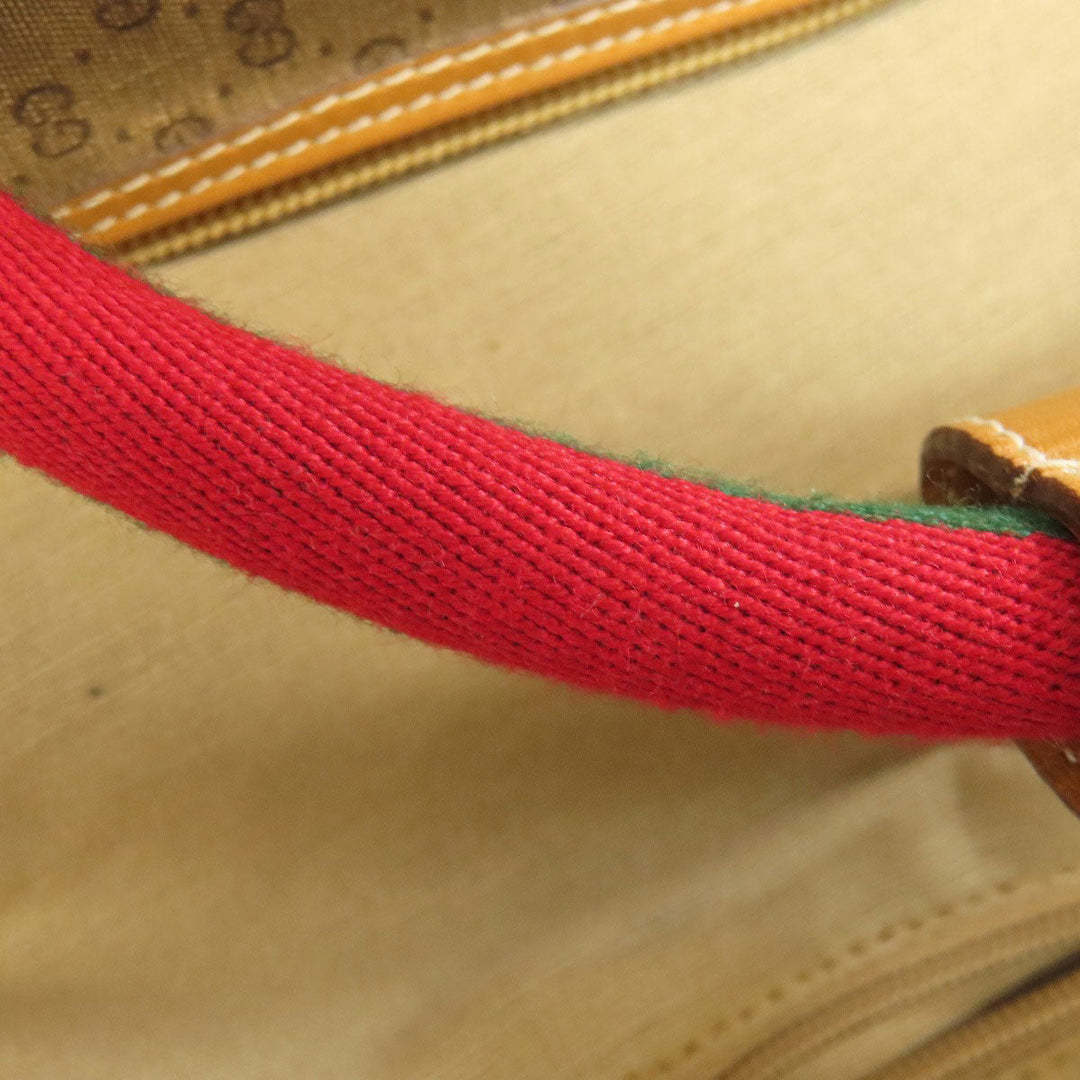 GUCCI Boston Duffel bag 012・39・4863 PVC Brown Old Gucci Sherry Line 2WAY