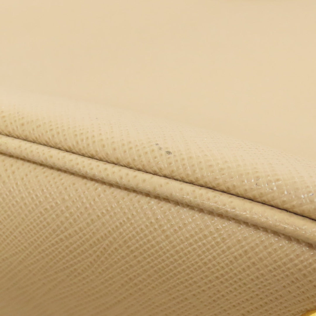 PRADA Tote Bag BN2412 Safiano beige logoMetal