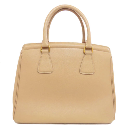 PRADA Tote Bag BN2412 Safiano beige logoMetal
