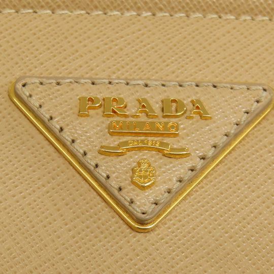 PRADA Tote Bag BN2412 Safiano beige logoMetal