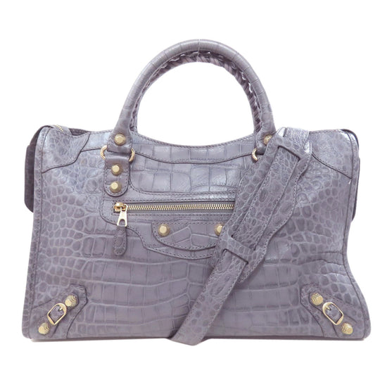 BALENCIAGA Tote Bag 281770 Calfskin gray Giant City 2WAY