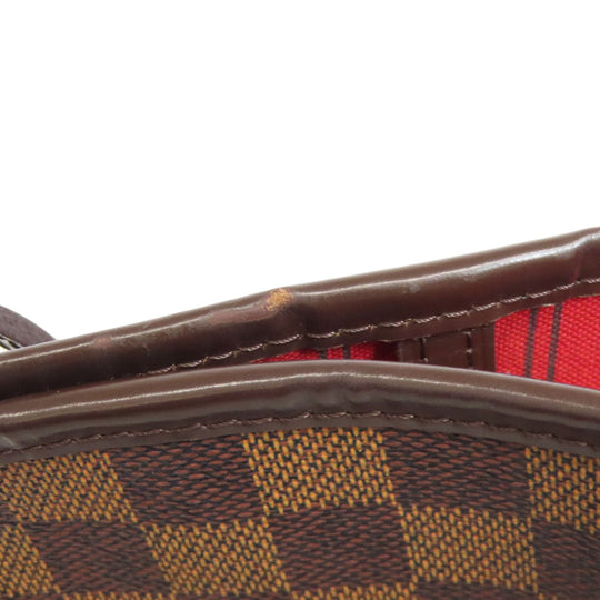 LOUIS VUITTON Tote Bag N51105 Damier canvas Brown Neverfull MM Old