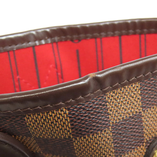 LOUIS VUITTON Tote Bag N51105 Damier canvas Brown Neverfull MM Old