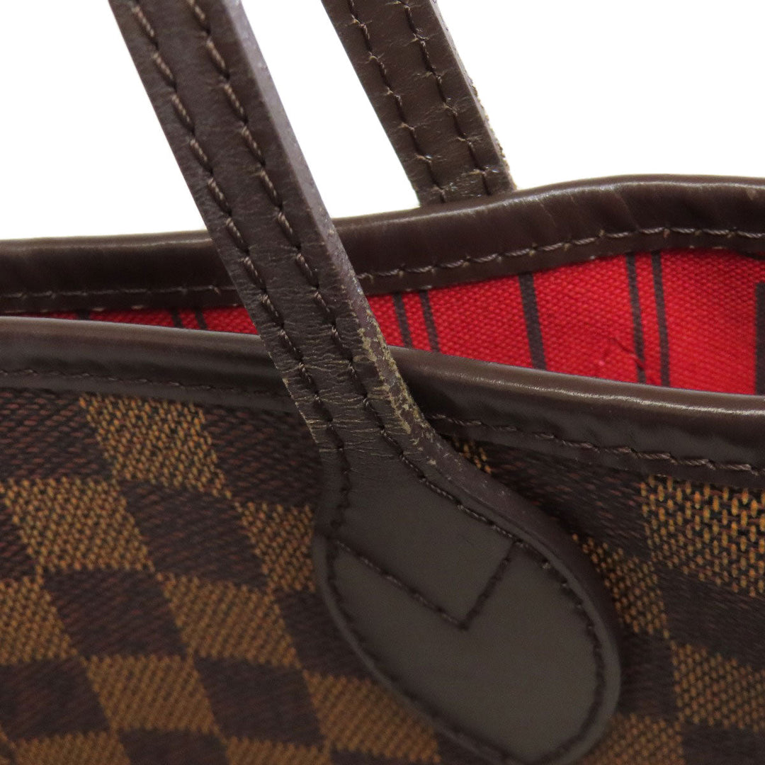 LOUIS VUITTON Tote Bag N51105 Damier canvas Brown Neverfull MM Old
