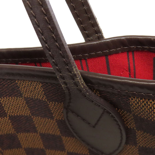 LOUIS VUITTON Tote Bag N51105 Damier canvas Brown Neverfull MM Old