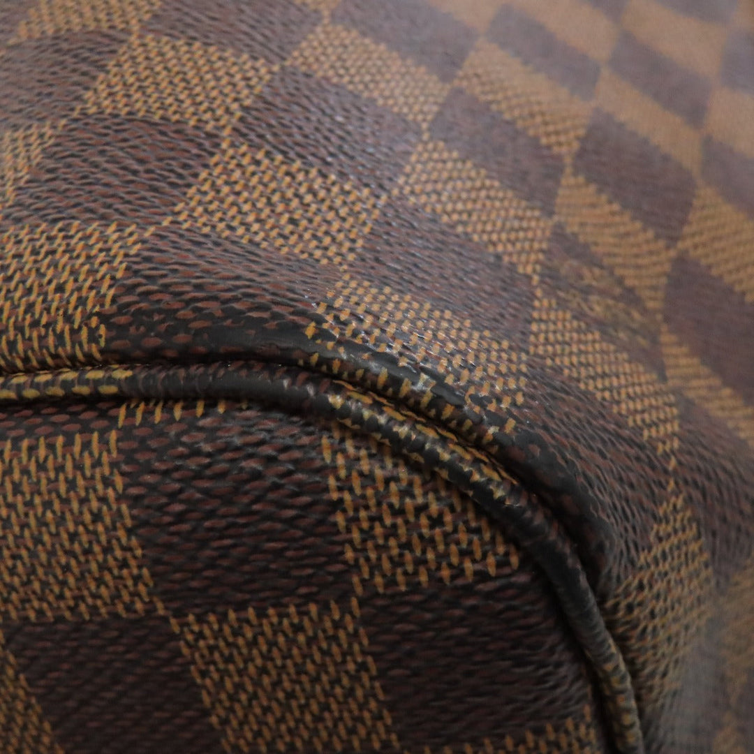 LOUIS VUITTON Tote Bag N51105 Damier canvas Brown Neverfull MM Old