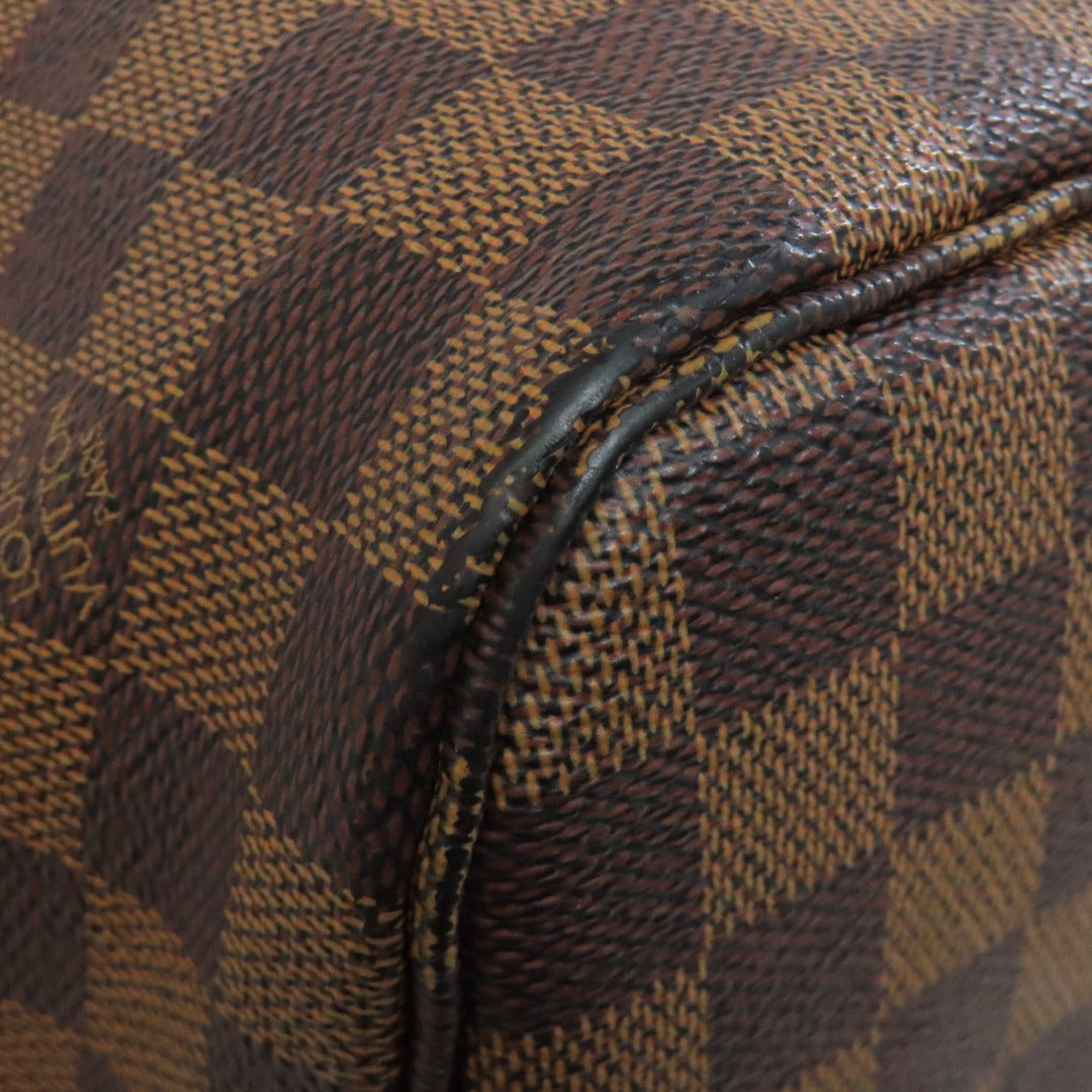 LOUIS VUITTON Tote Bag N51105 Damier canvas Brown Neverfull MM Old