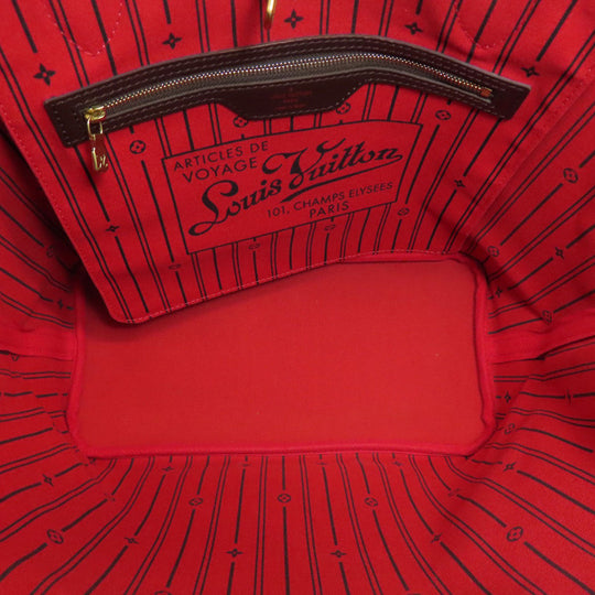 LOUIS VUITTON Tote Bag N51105 Damier canvas Brown Neverfull MM Old