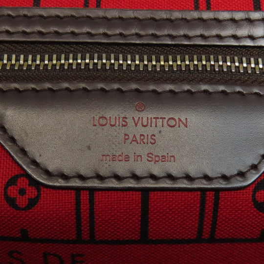 LOUIS VUITTON Tote Bag N51105 Damier canvas Brown Neverfull MM Old