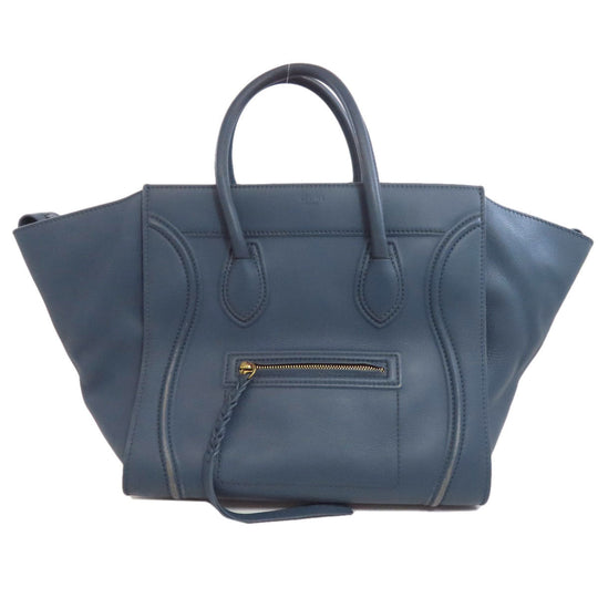 CELINE Tote Bag Calfskin blue Luggage phantom