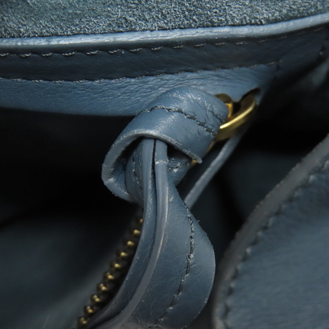 CELINE Tote Bag Calfskin blue Luggage phantom