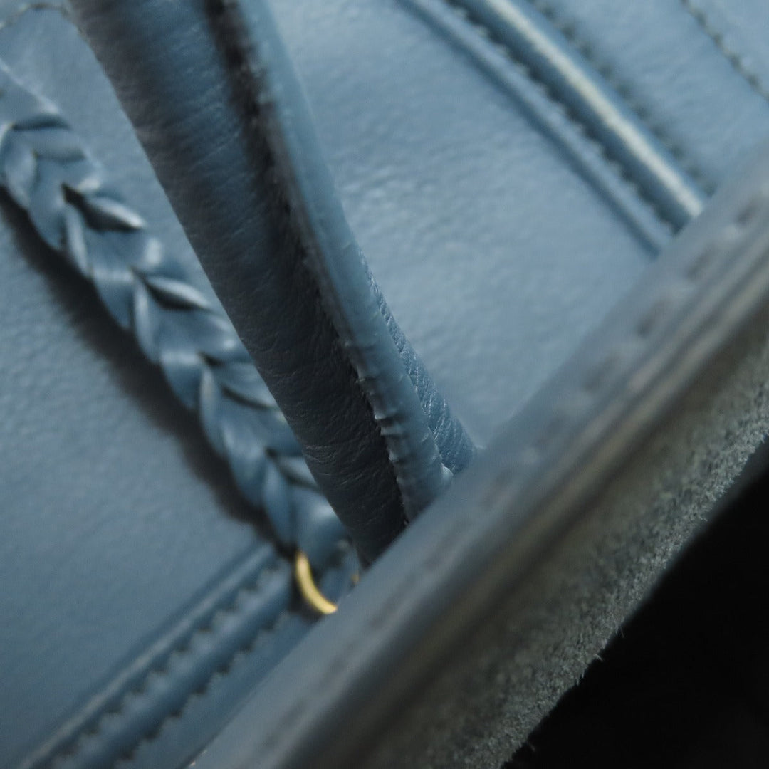 CELINE Tote Bag Calfskin blue Luggage phantom