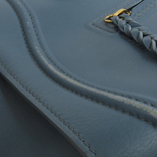 CELINE Tote Bag Calfskin blue Luggage phantom