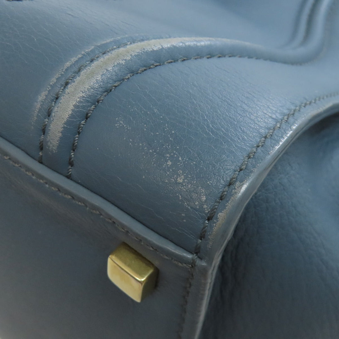 CELINE Tote Bag Calfskin blue Luggage phantom